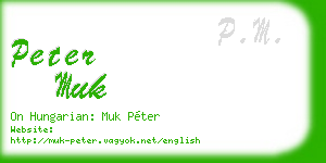 peter muk business card